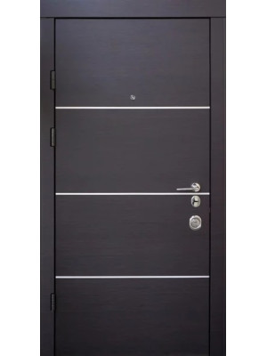 Вхідні двері Qdoors модель Авангард Горизонт AL двокольорова